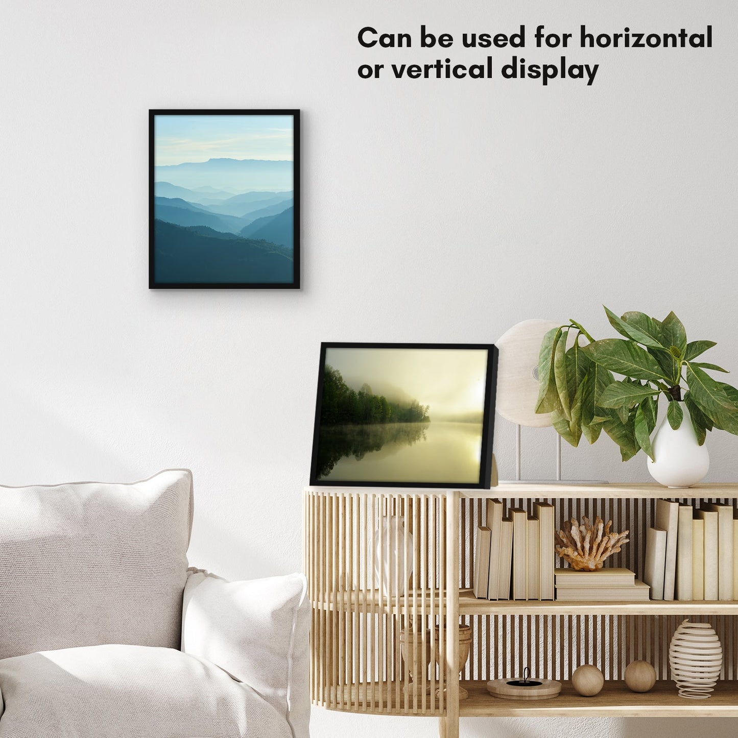 Modern Gallery Picture Frame without Mat, Black | Streamline Collection