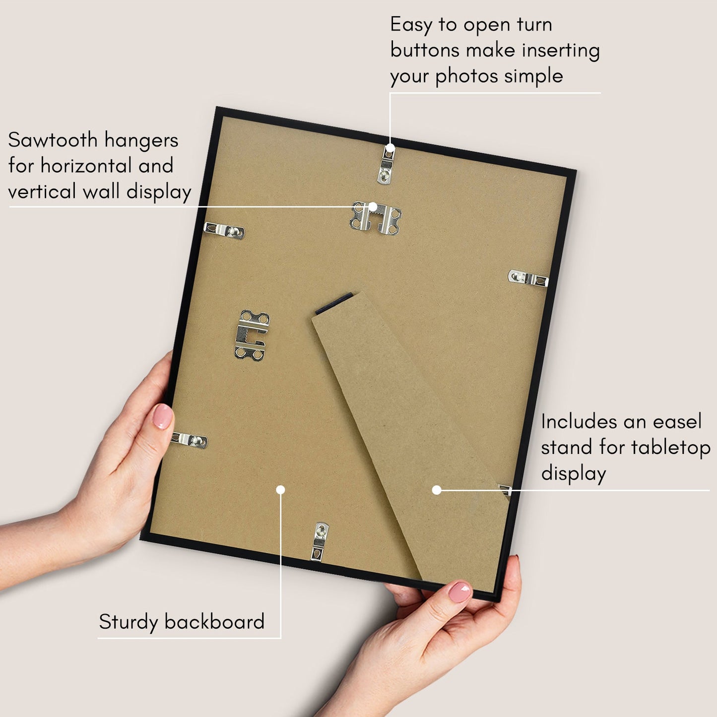Modern Gallery Picture Frame without Mat, Black | Streamline Collection