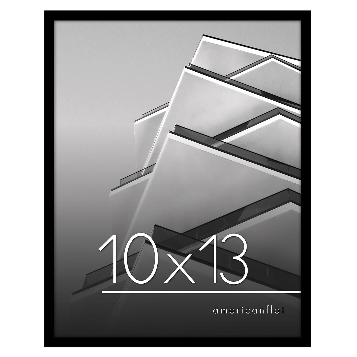 Modern Gallery Picture Frame without Mat, Black | Streamline Collection