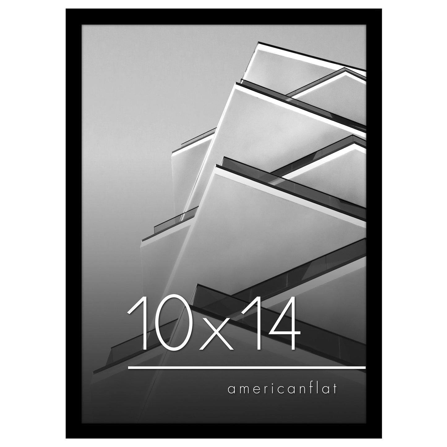 Modern Gallery Picture Frame without Mat, Black | Streamline Collection