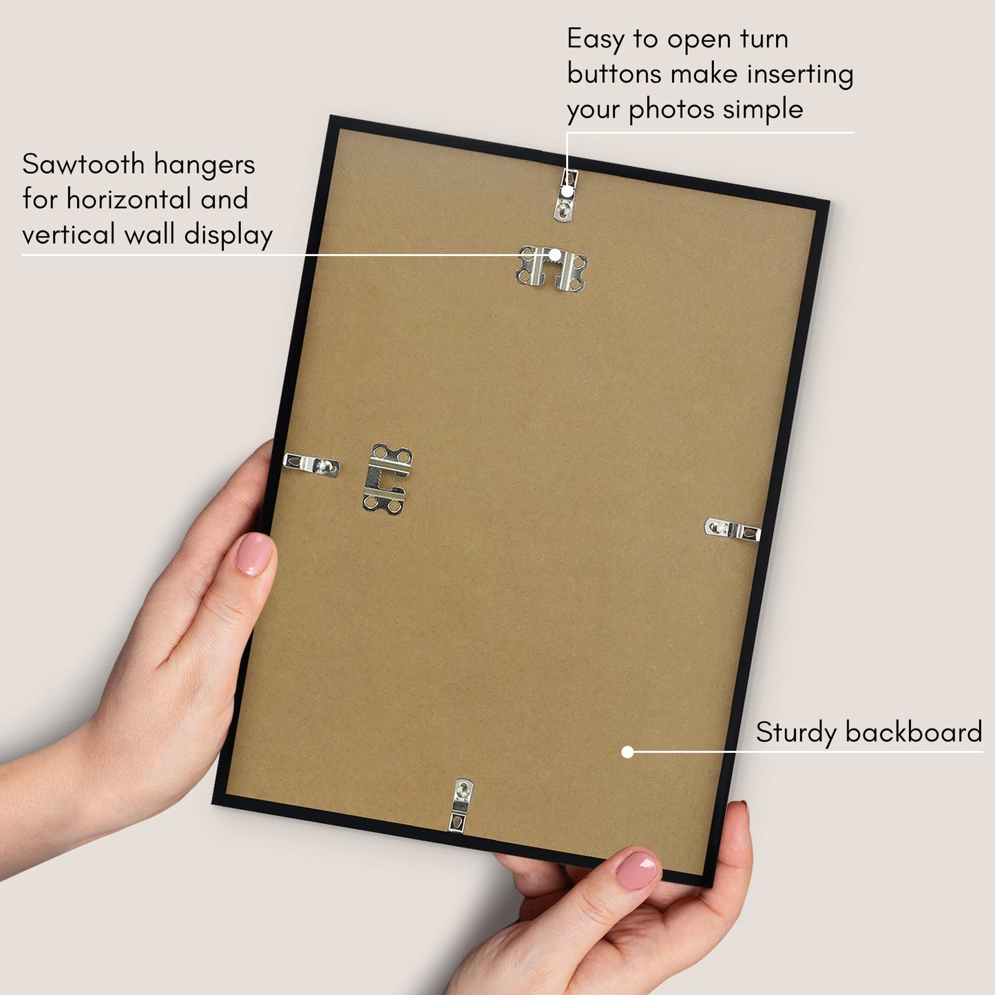Modern Gallery Picture Frame without Mat, Black | Streamline Collection