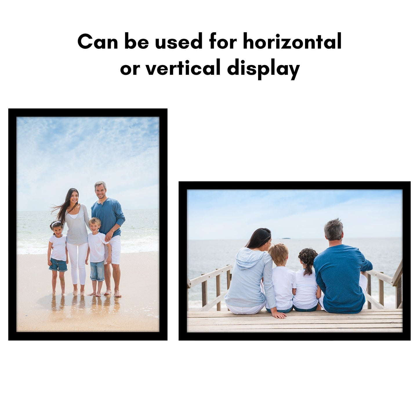 Modern Gallery Picture Frame without Mat, Black | Streamline Collection