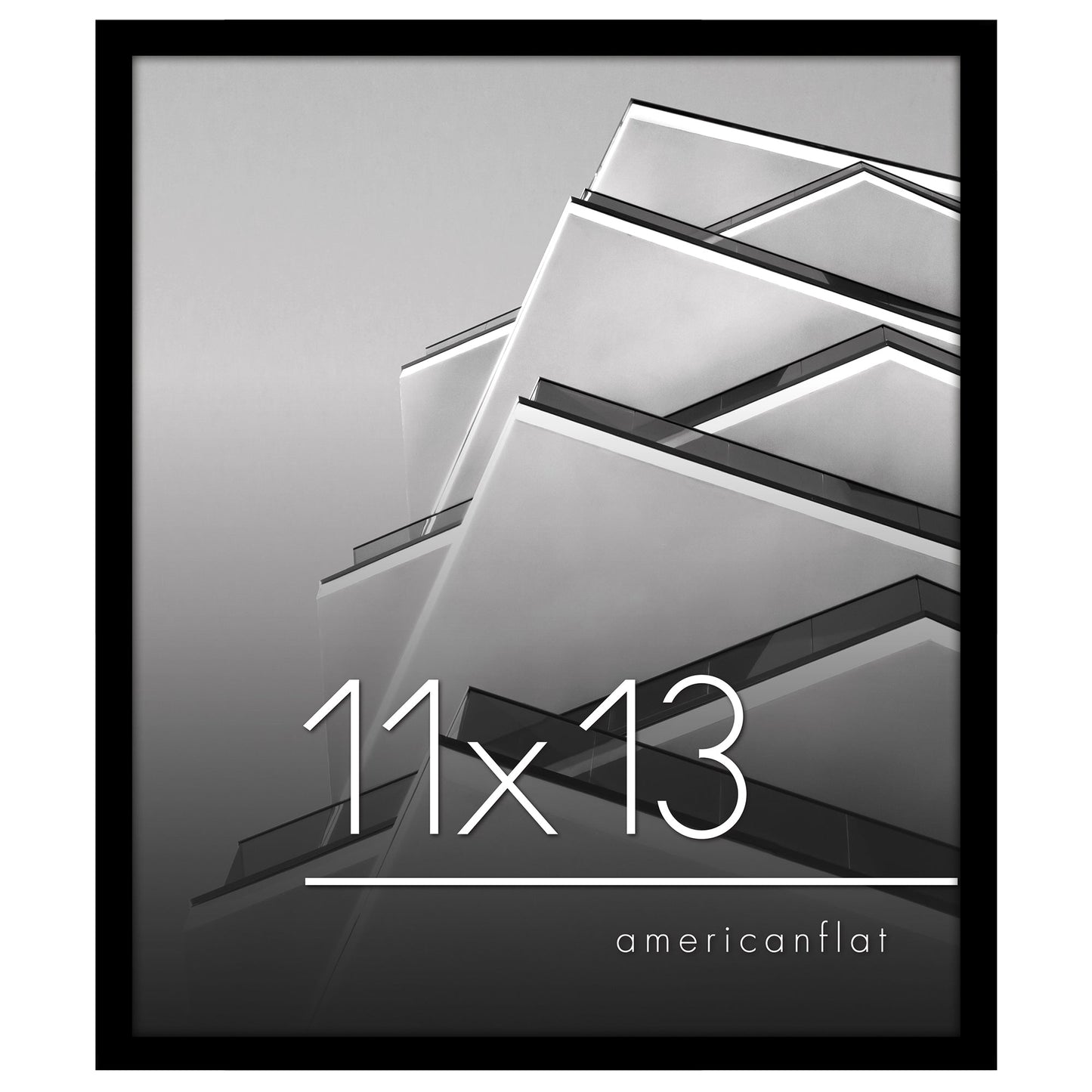 Modern Gallery Picture Frame without Mat, Black | Streamline Collection