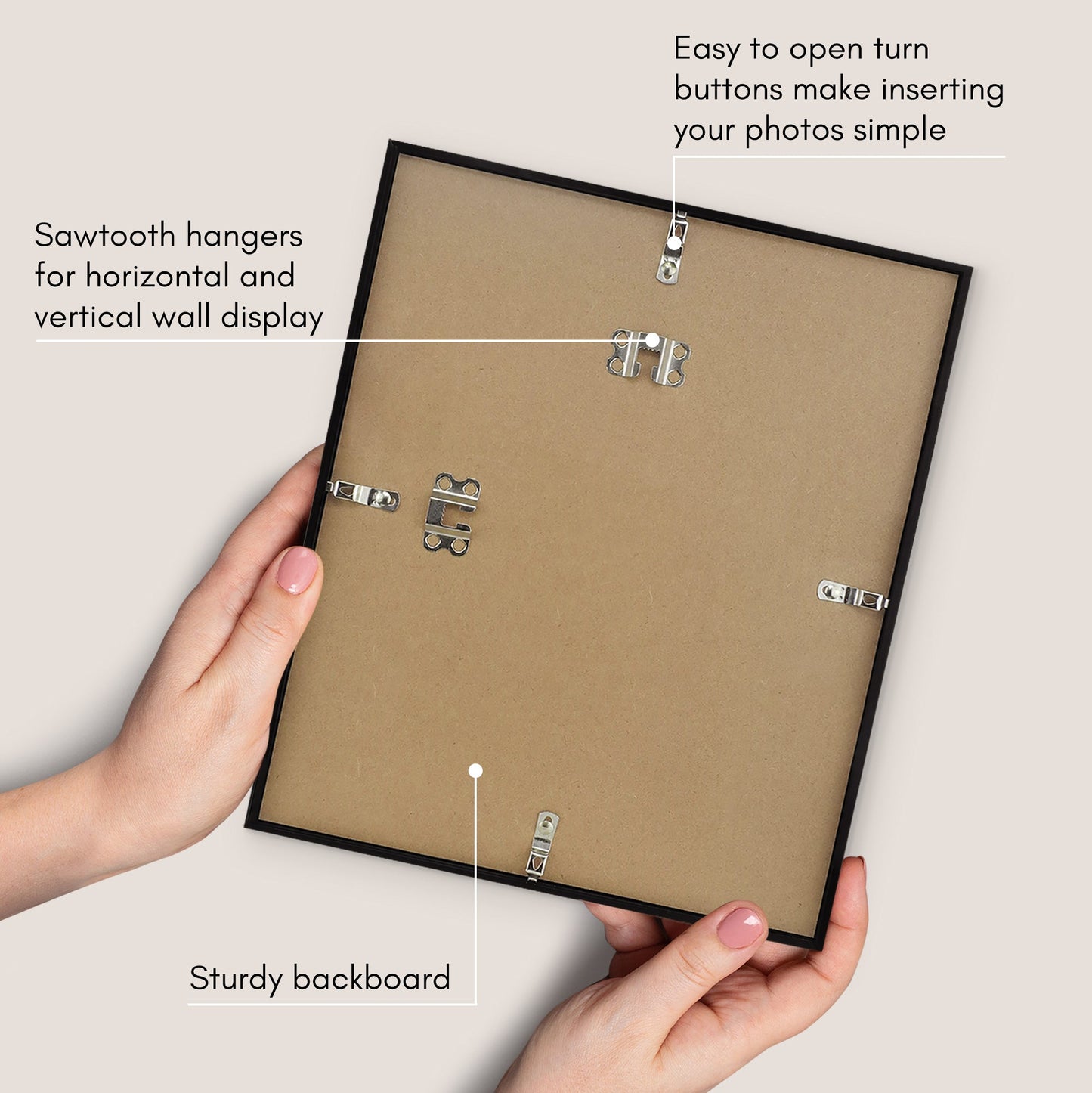 Modern Gallery Picture Frame without Mat, Black | Streamline Collection
