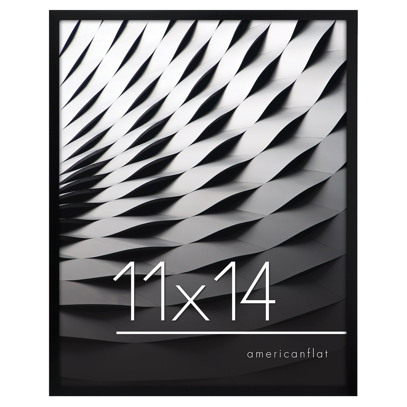 Modern Gallery Picture Frame without Mat, Black | Streamline Collection