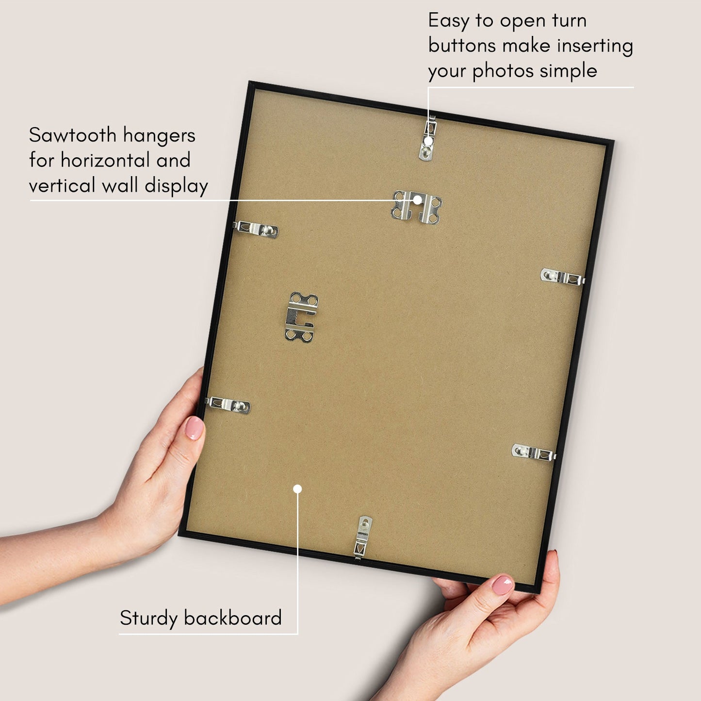 Modern Gallery Picture Frame without Mat, Black | Streamline Collection