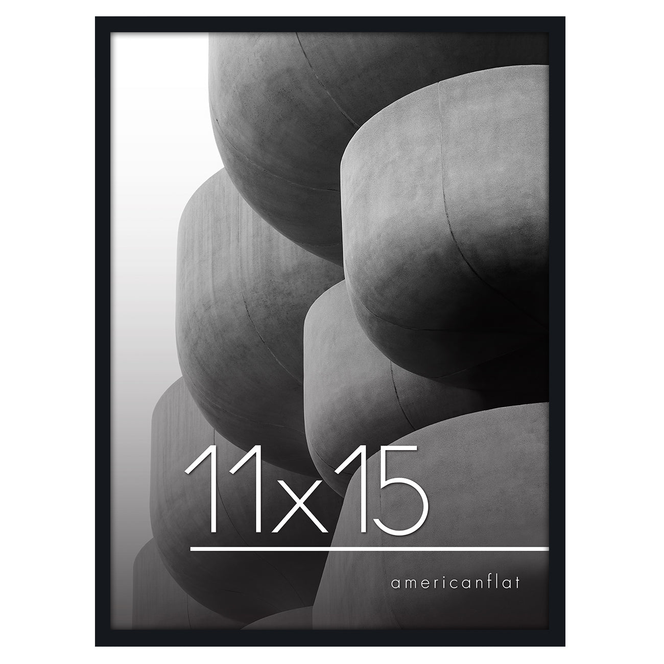 Modern Gallery Picture Frame without Mat, Black | Streamline Collection