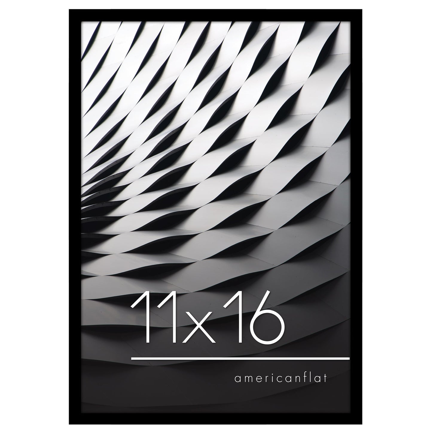 Modern Gallery Picture Frame without Mat, Black | Streamline Collection