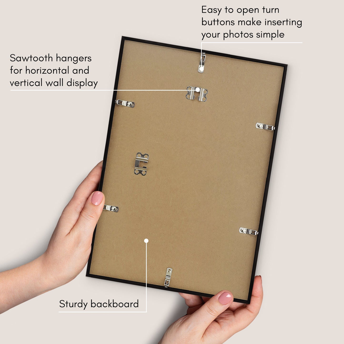 Modern Gallery Picture Frame without Mat, Black | Streamline Collection