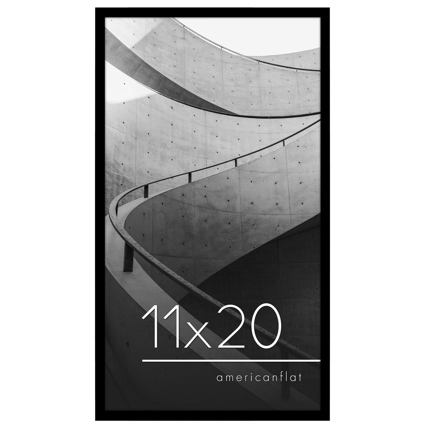 Modern Gallery Poster Frame without Mat, Black | Streamline Collection