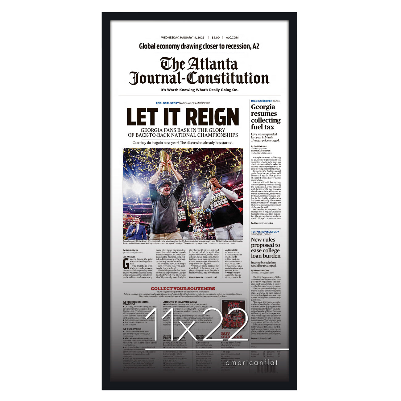 Modern Gallery Poster Frame without Mat, Black | Streamline Collection