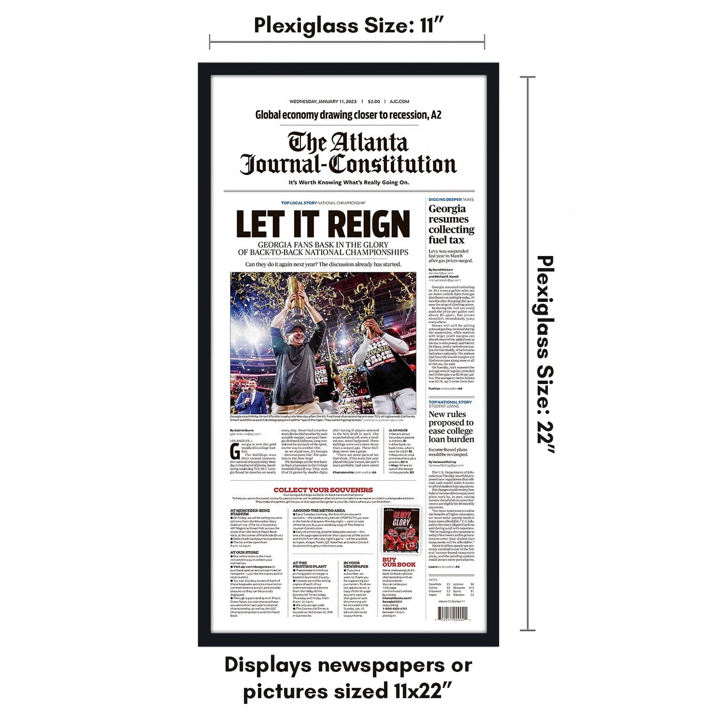 Modern Gallery Poster Frame without Mat, Black | Streamline Collection