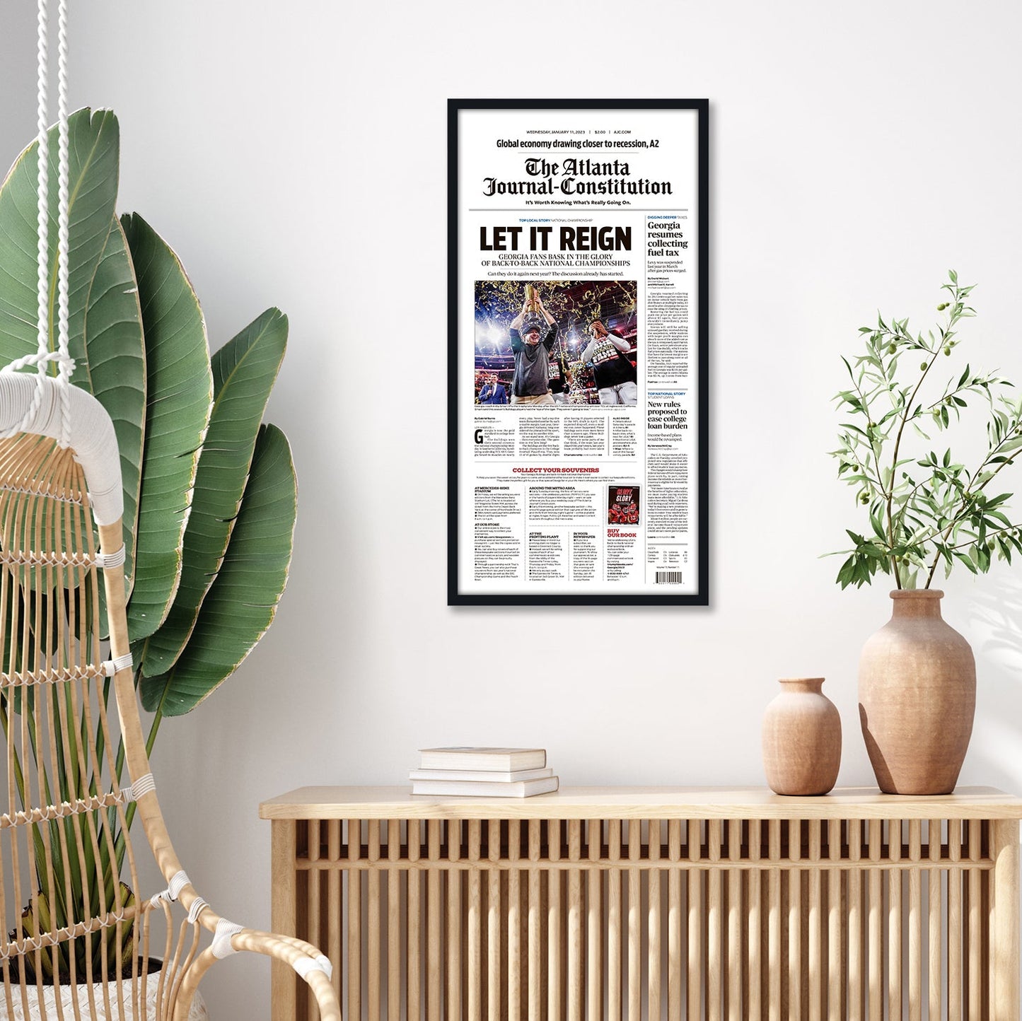 Modern Gallery Poster Frame without Mat, Black | Streamline Collection
