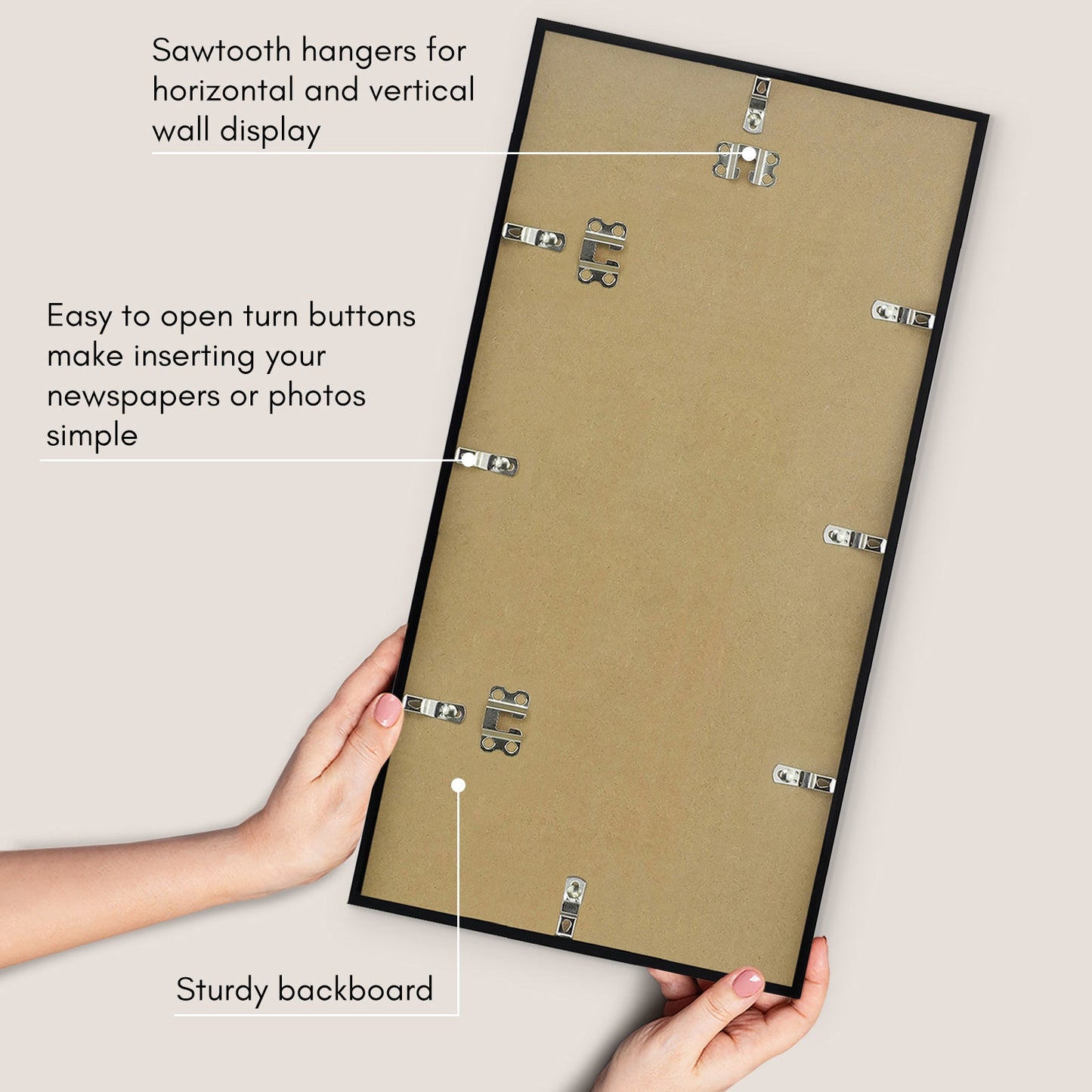 Modern Gallery Poster Frame without Mat, Black | Streamline Collection