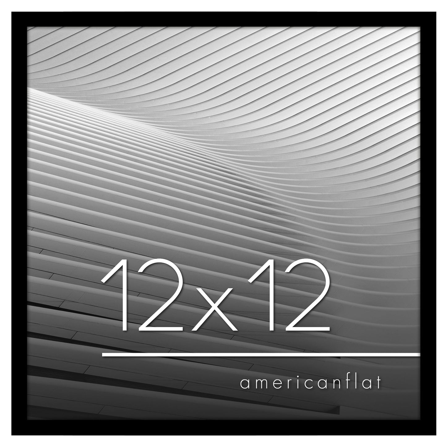 Modern Gallery Picture Frame without Mat, Black | Streamline Collection