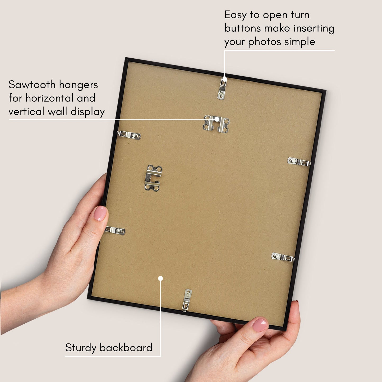 Modern Gallery Picture Frame without Mat, Black | Streamline Collection