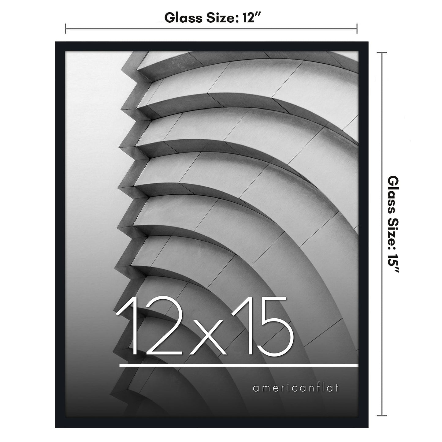 Modern Gallery Picture Frame without Mat, Black | Streamline Collection