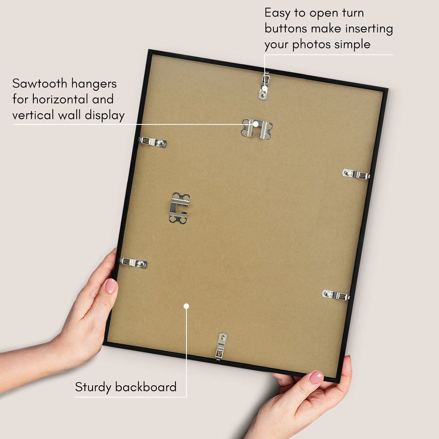 Modern Gallery Picture Frame without Mat, Black | Streamline Collection