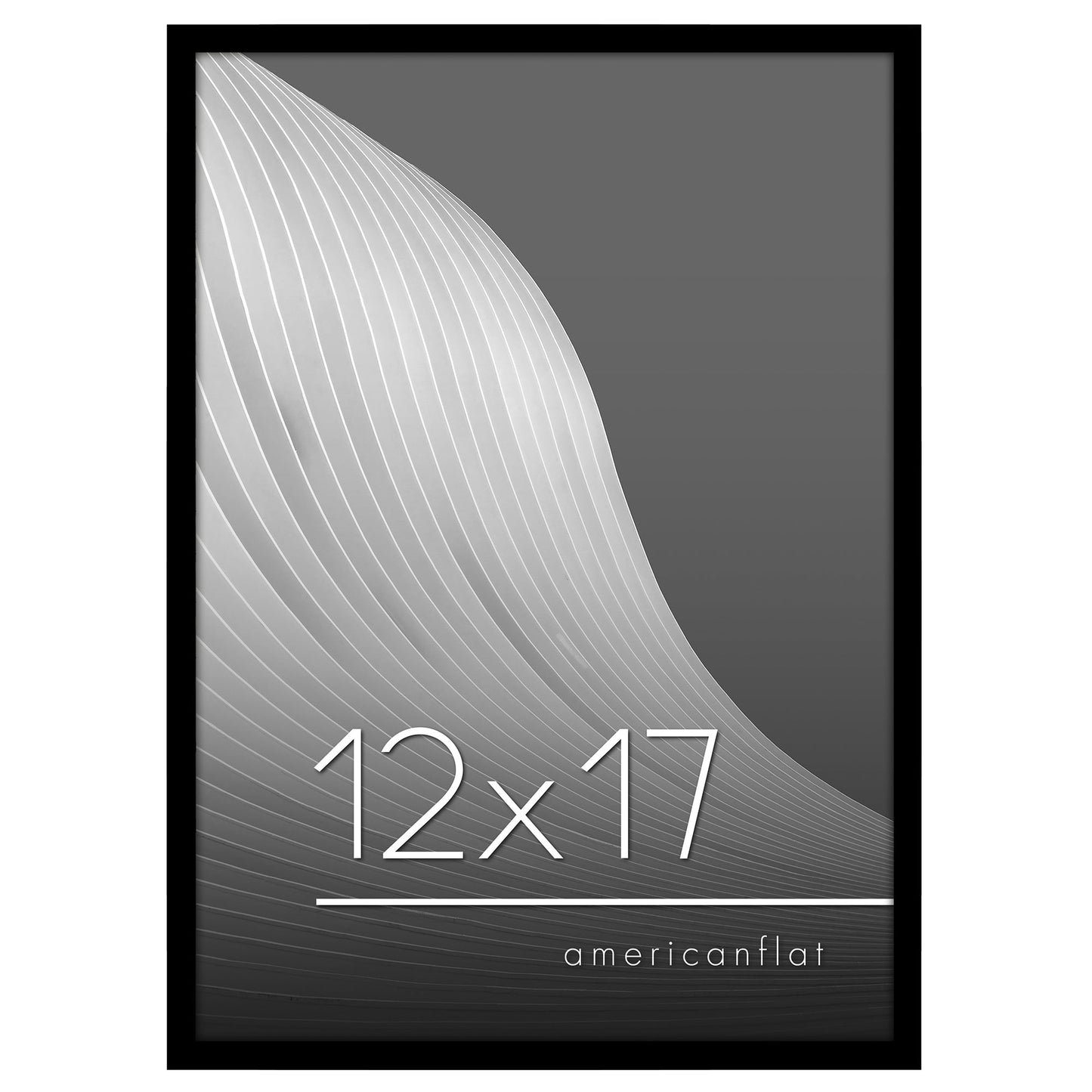 Modern Gallery Poster Frame without Mat, Black | Streamline Collection