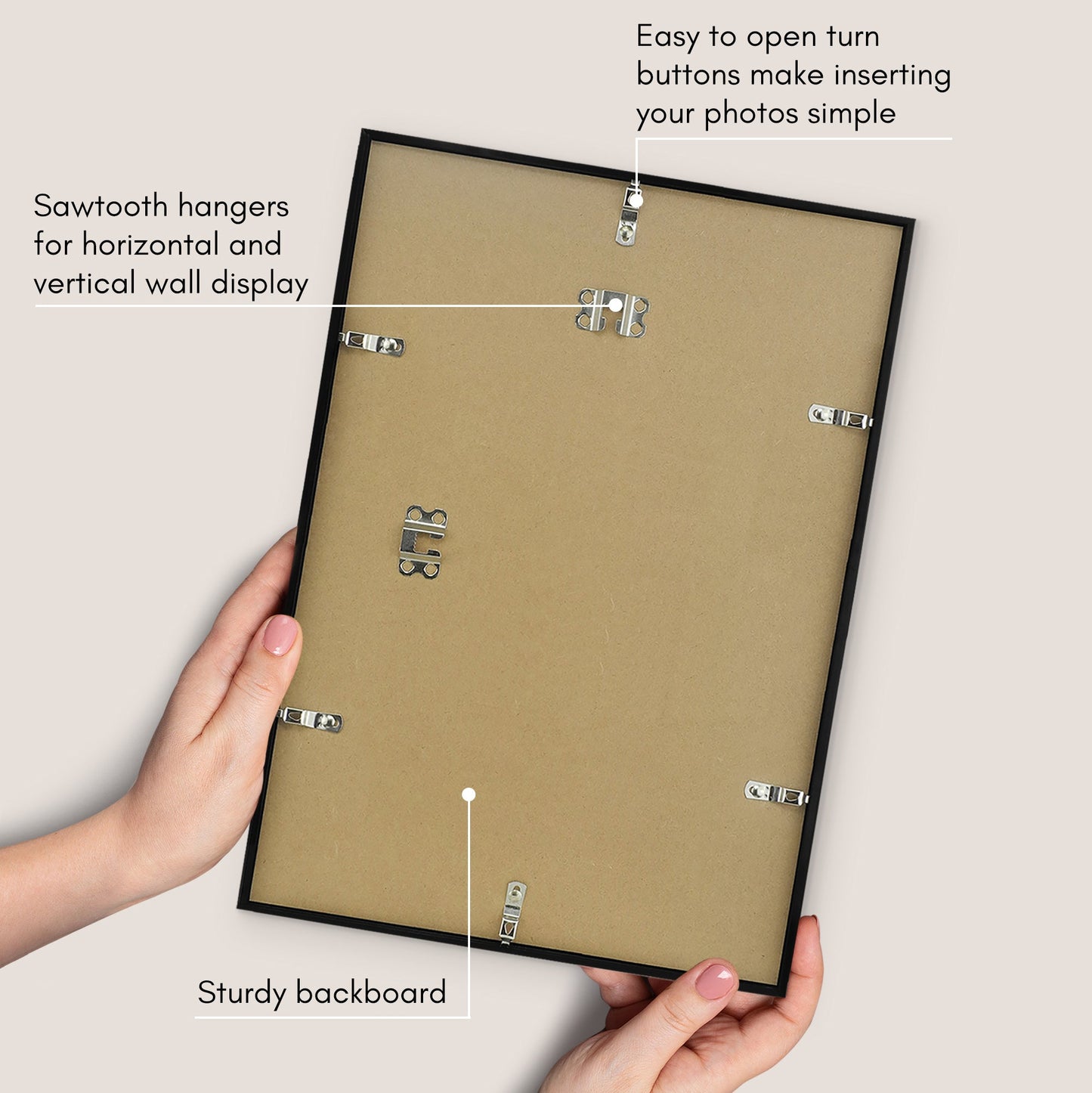 Modern Gallery Poster Frame without Mat, Black | Streamline Collection