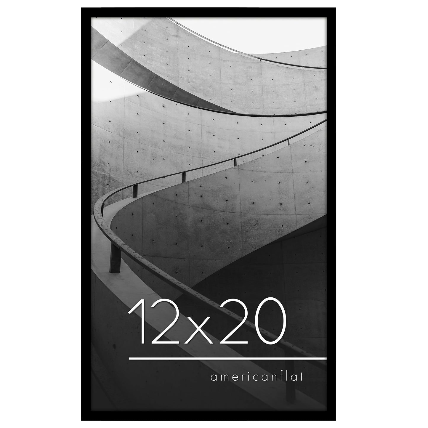 Modern Gallery Poster Frame without Mat, Black | Streamline Collection