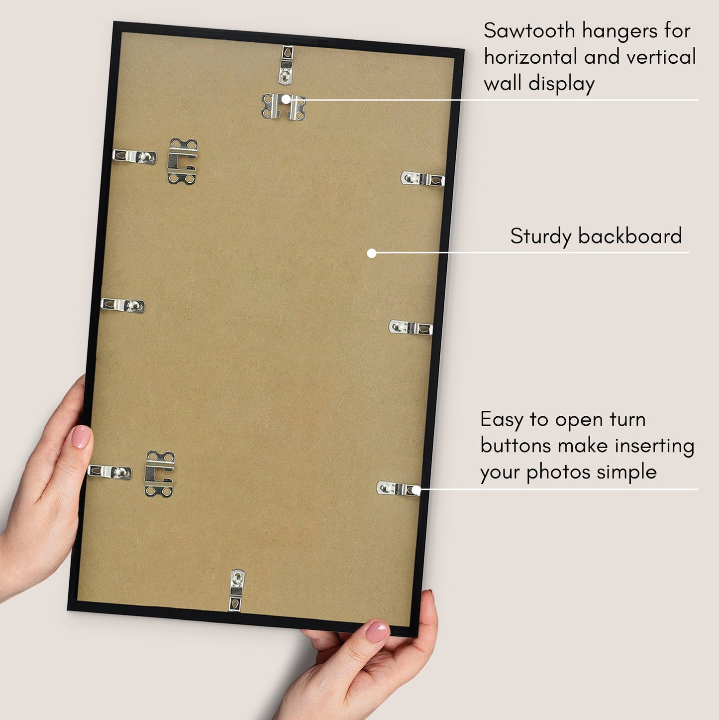 Modern Gallery Poster Frame without Mat, Black | Streamline Collection