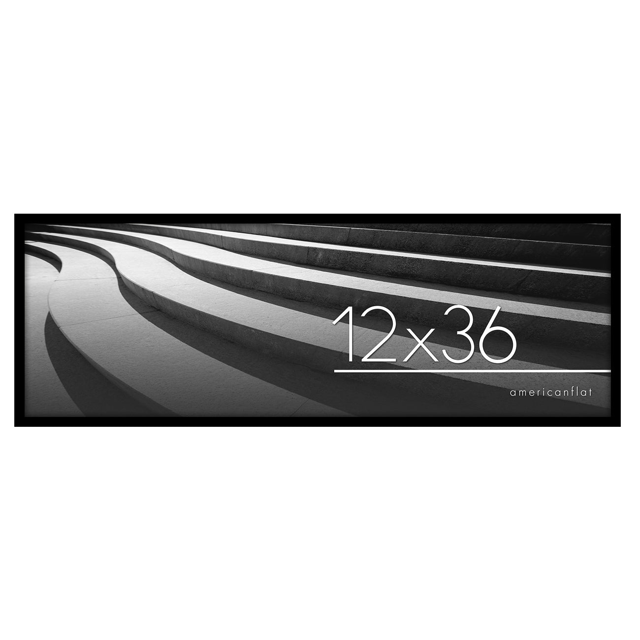 Modern Gallery Poster Frame without Mat, Black | Streamline Collection