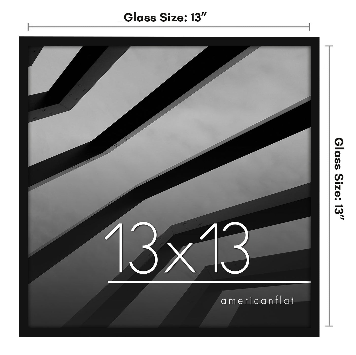 Modern Gallery Picture Frame without Mat, Black | Streamline Collection