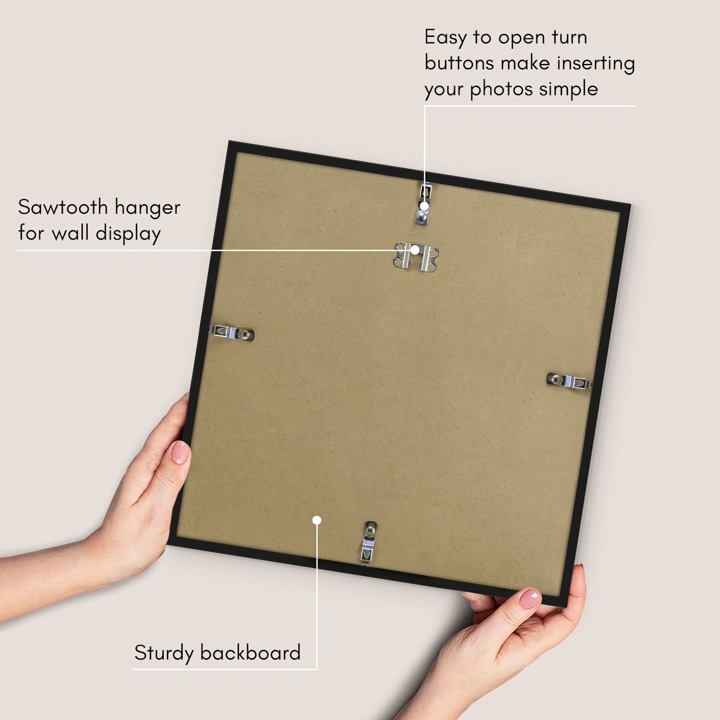 Modern Gallery Picture Frame without Mat, Black | Streamline Collection