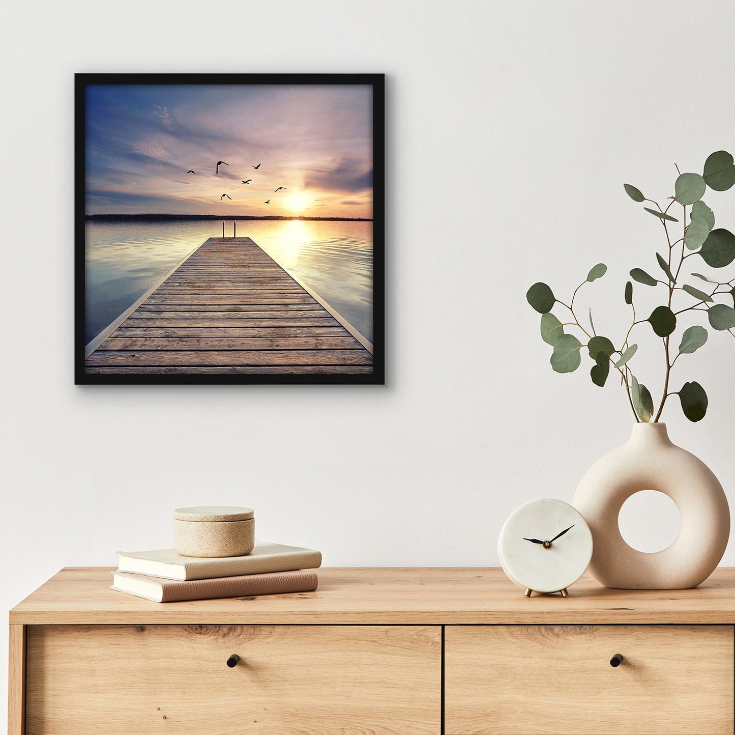 Modern Gallery Picture Frame without Mat, Black | Streamline Collection