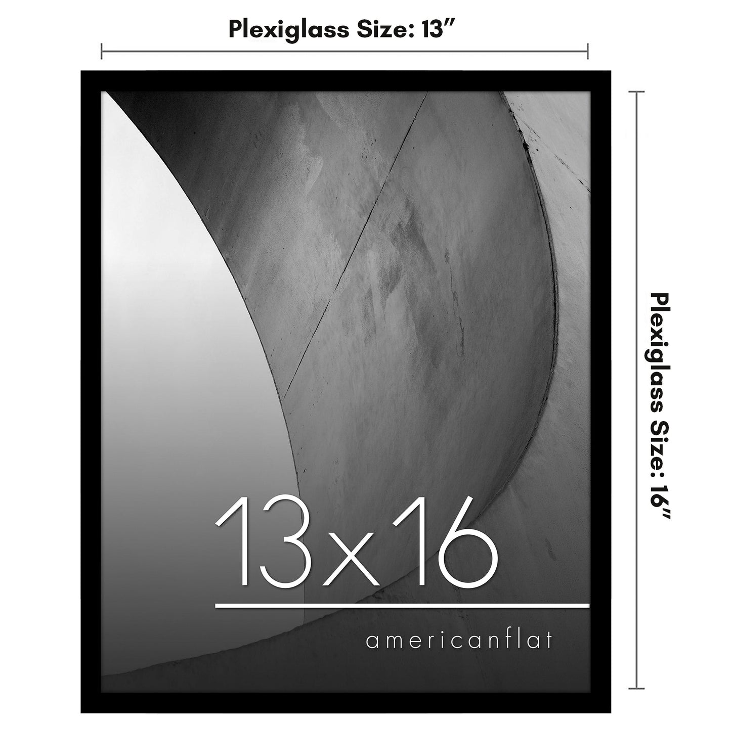 Modern Gallery Poster Frame without Mat, Black | Streamline Collection