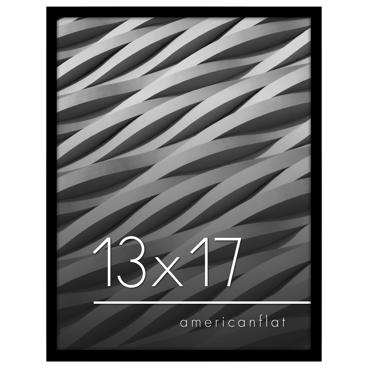 Modern Gallery Poster Frame without Mat, Black | Streamline Collection
