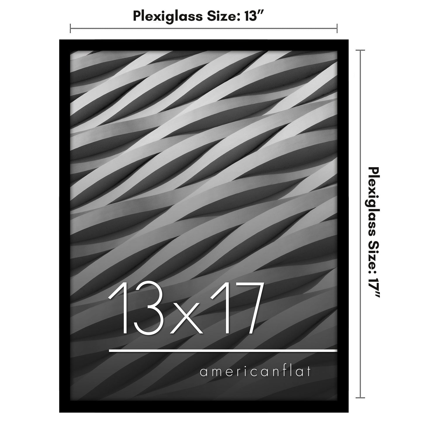 Modern Gallery Poster Frame without Mat, Black | Streamline Collection