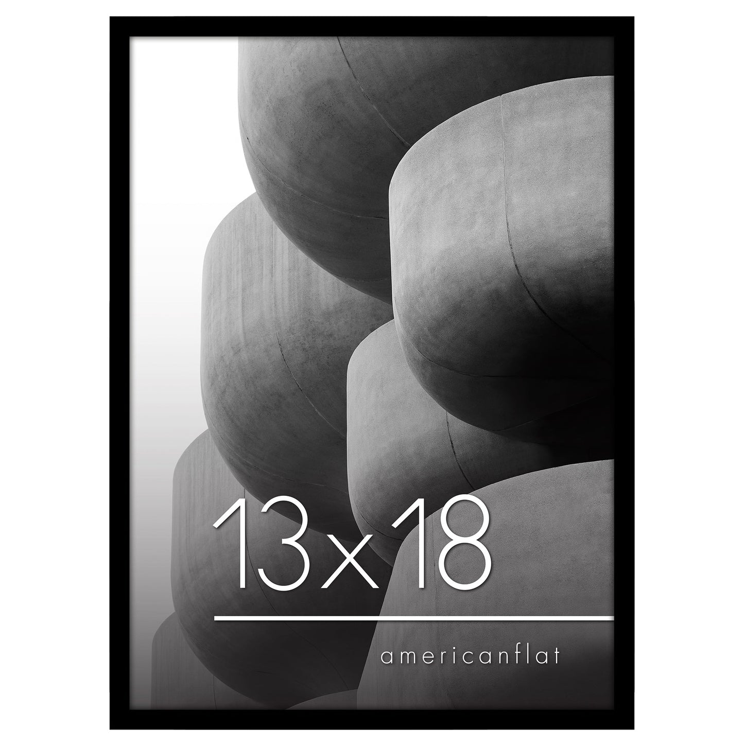 Modern Gallery Poster Frame without Mat, Black | Streamline Collection