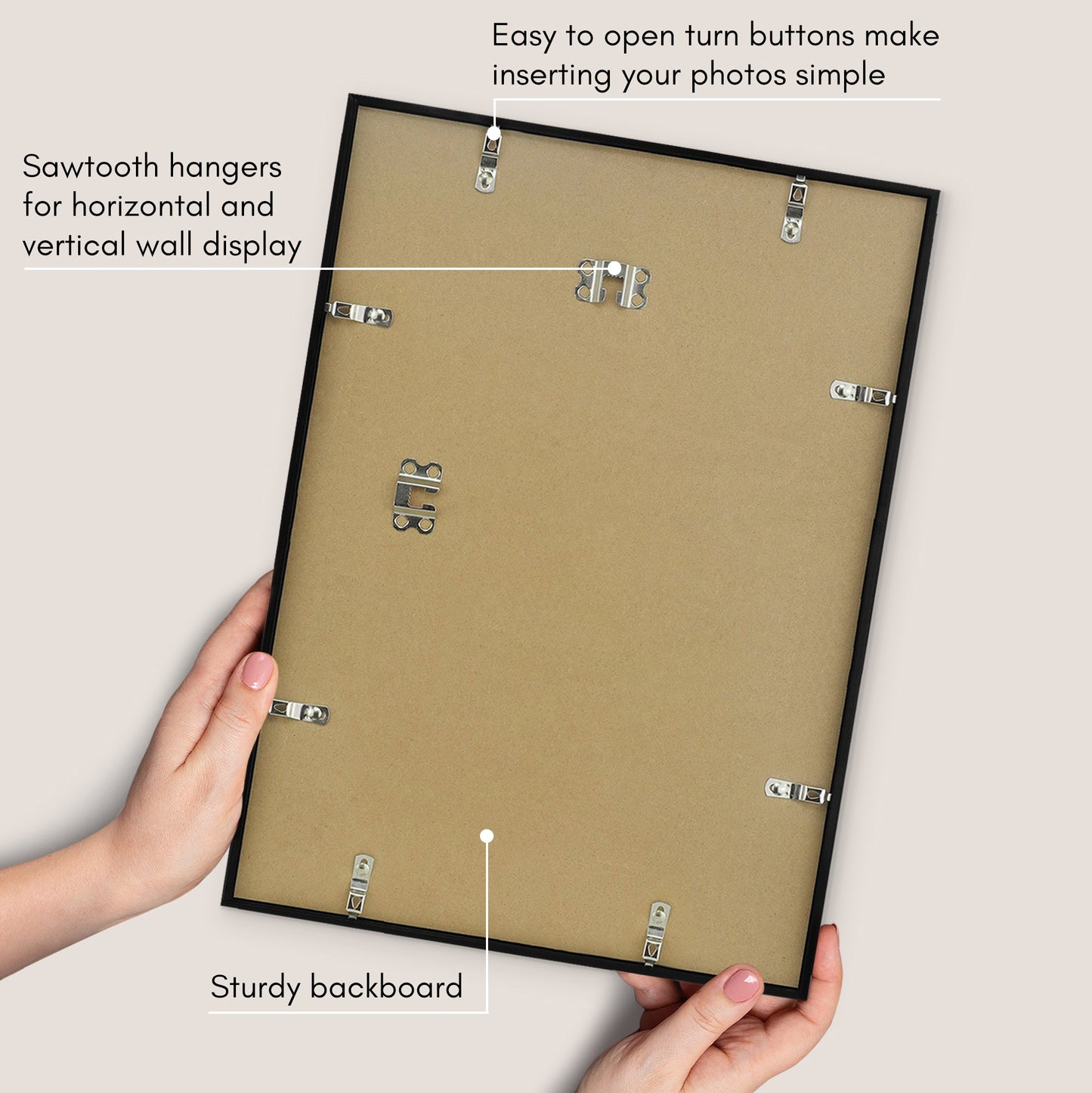 Modern Gallery Poster Frame without Mat, Black | Streamline Collection