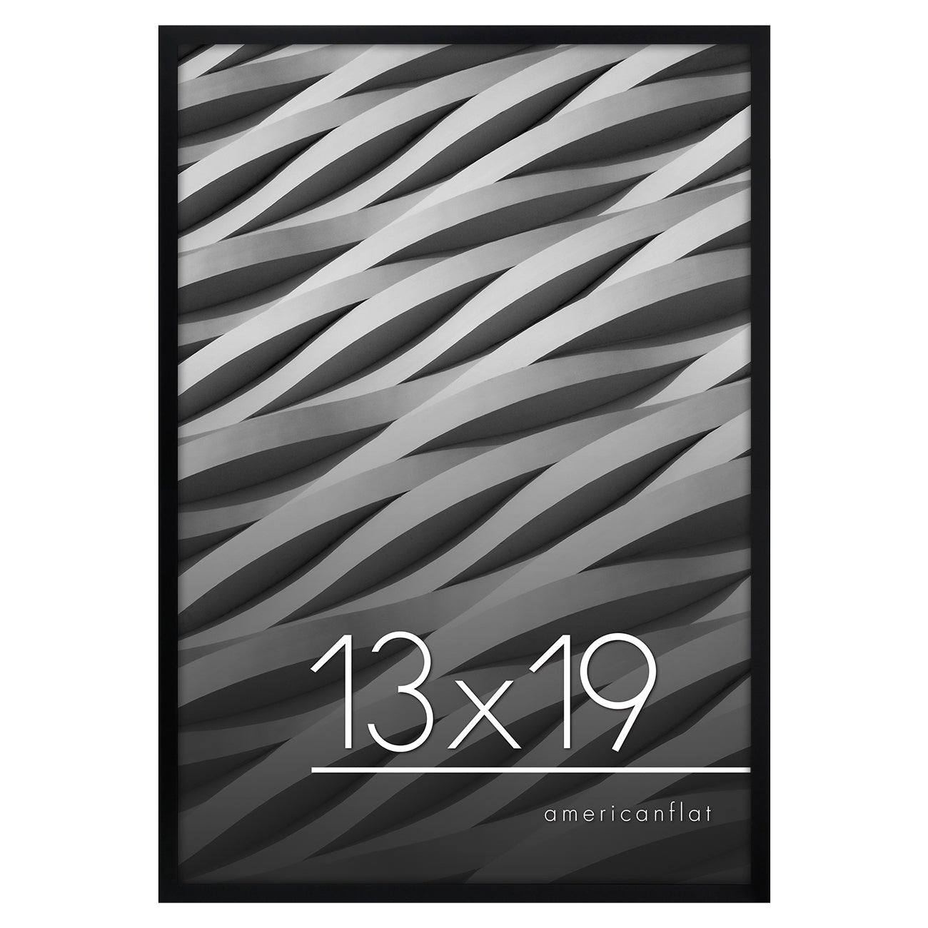 Modern Gallery Poster Frame without Mat, Black | Streamline Collection