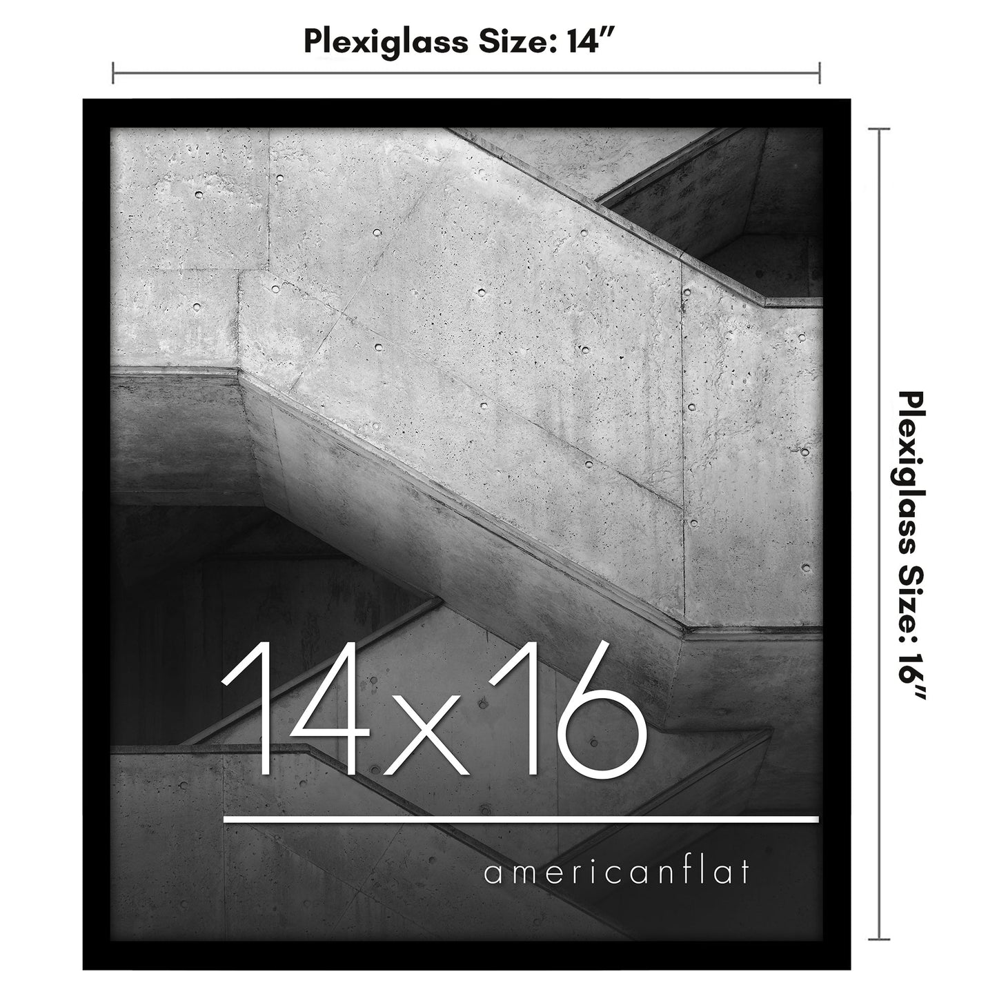 Modern Gallery Poster Frame without Mat, Black | Streamline Collection
