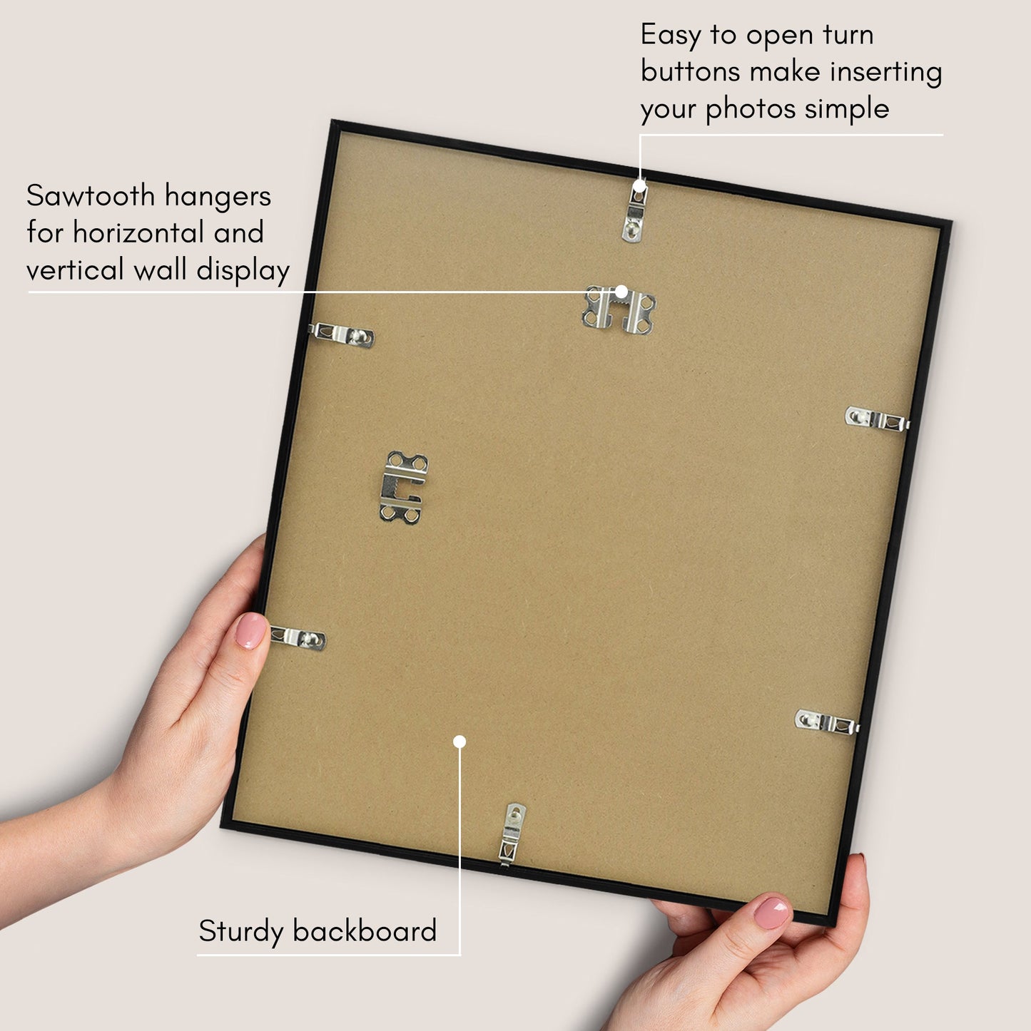 Modern Gallery Poster Frame without Mat, Black | Streamline Collection