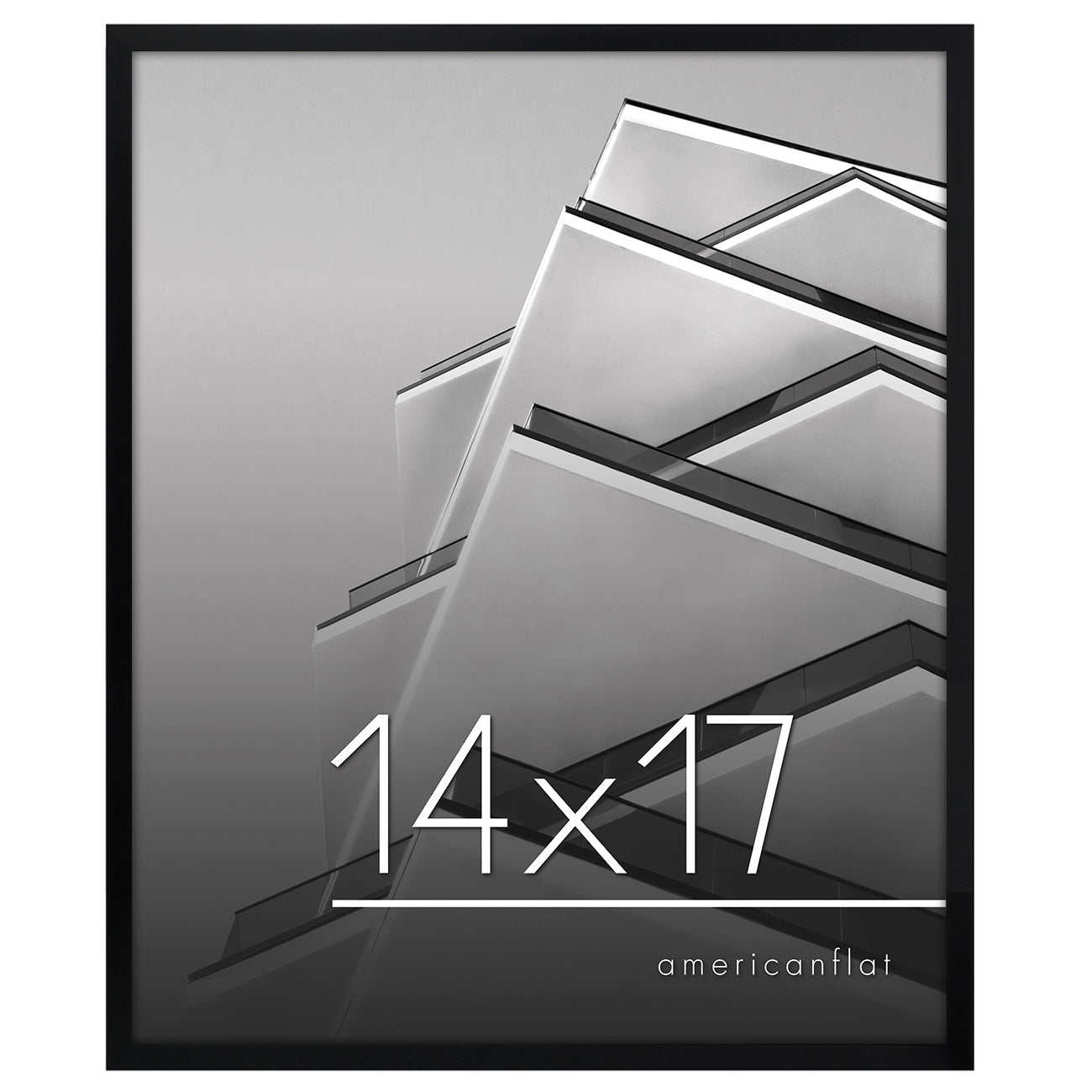 Modern Gallery Poster Frame without Mat, Black | Streamline Collection