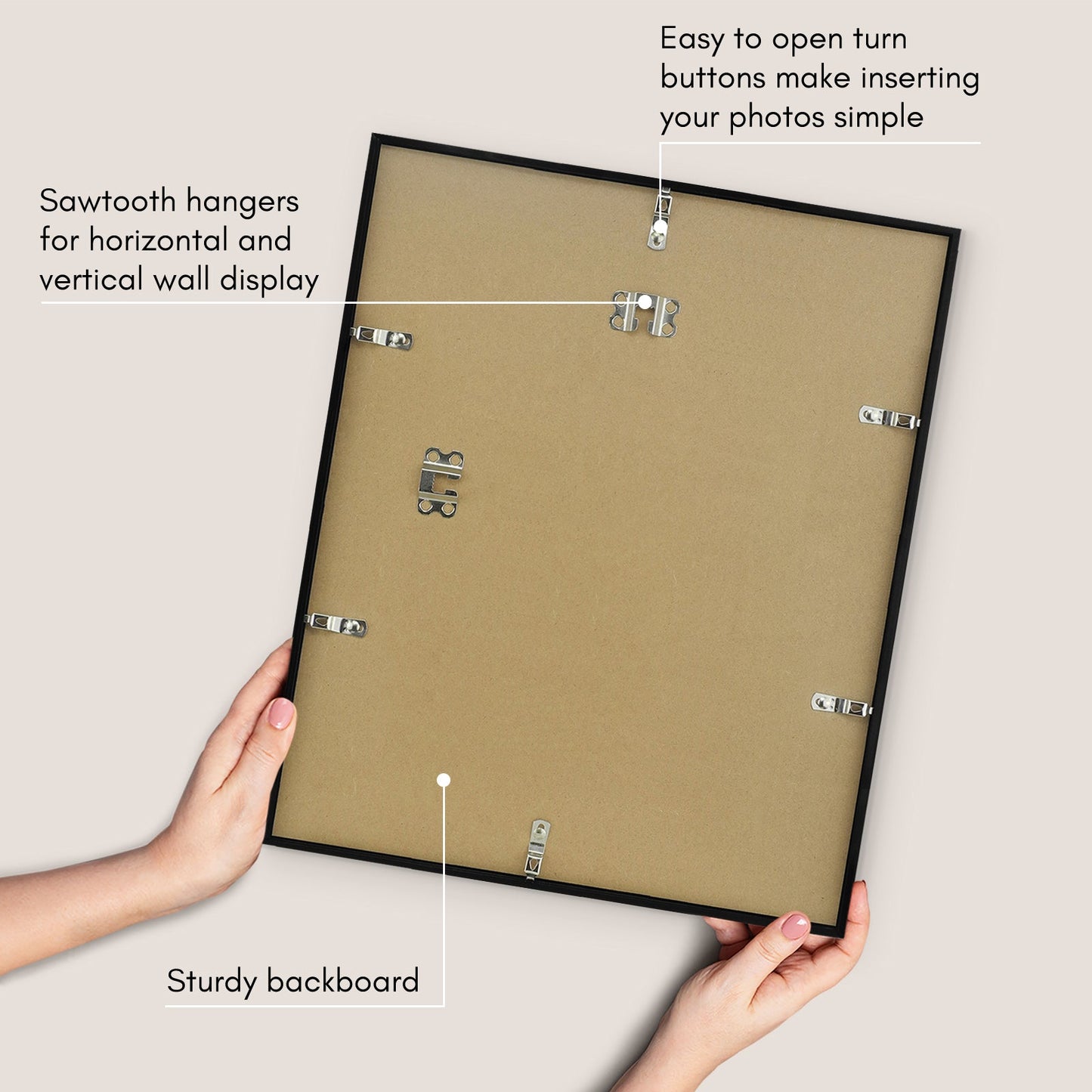 Modern Gallery Poster Frame without Mat, Black | Streamline Collection