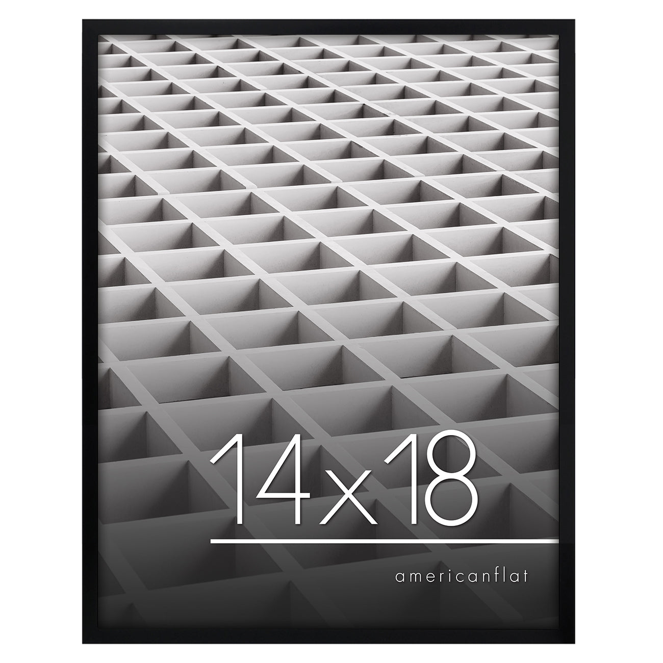 Modern Gallery Poster Frame without Mat, Black | Streamline Collection