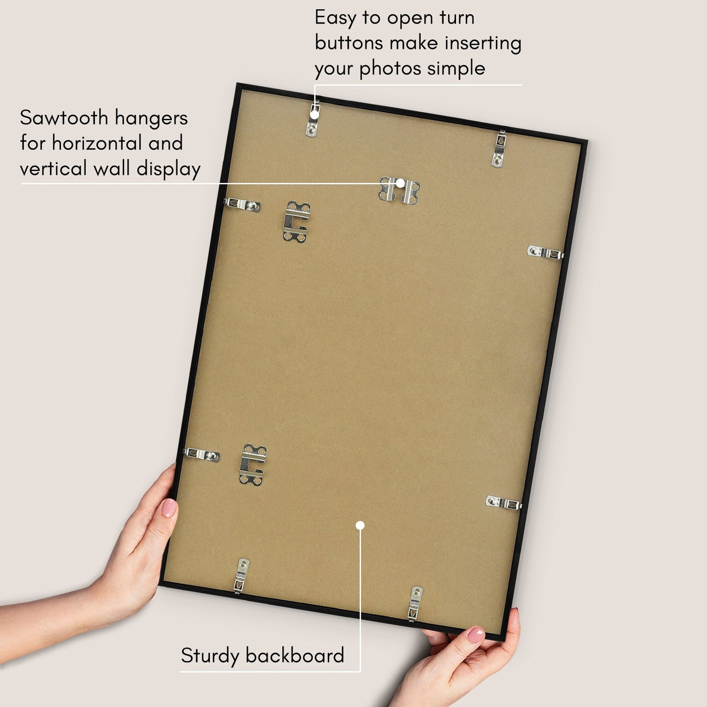 Modern Gallery Poster Frame without Mat, Black | Streamline Collection
