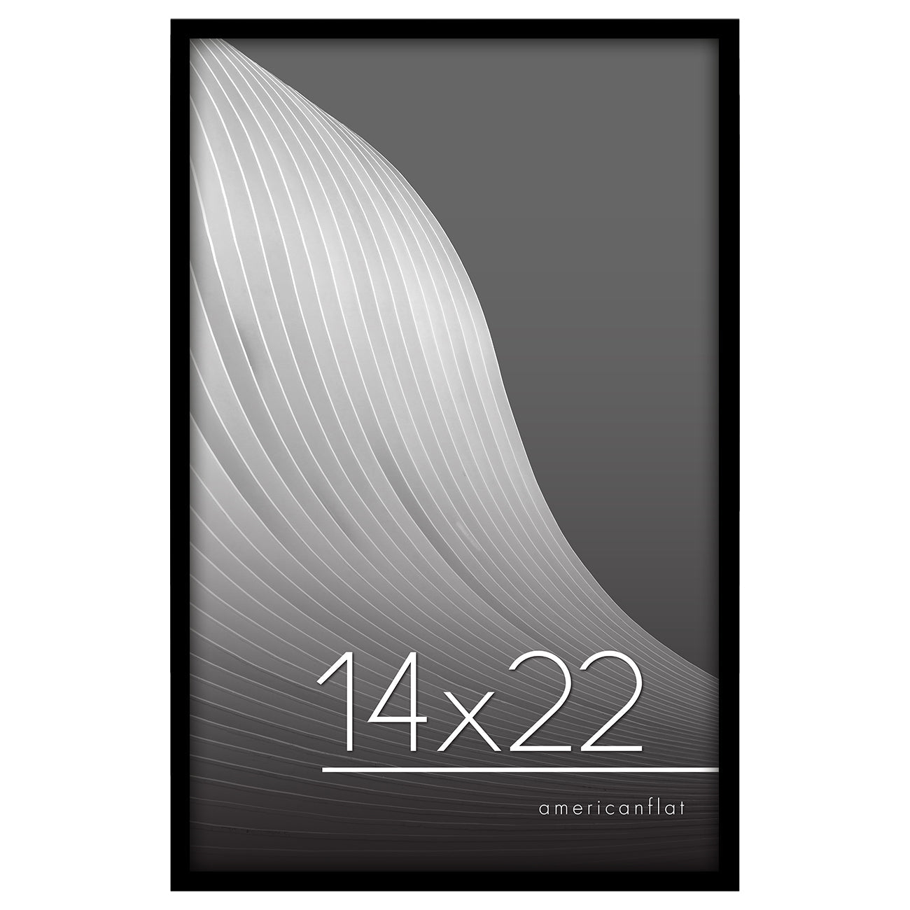 Modern Gallery Poster Frame without Mat, Black | Streamline Collection