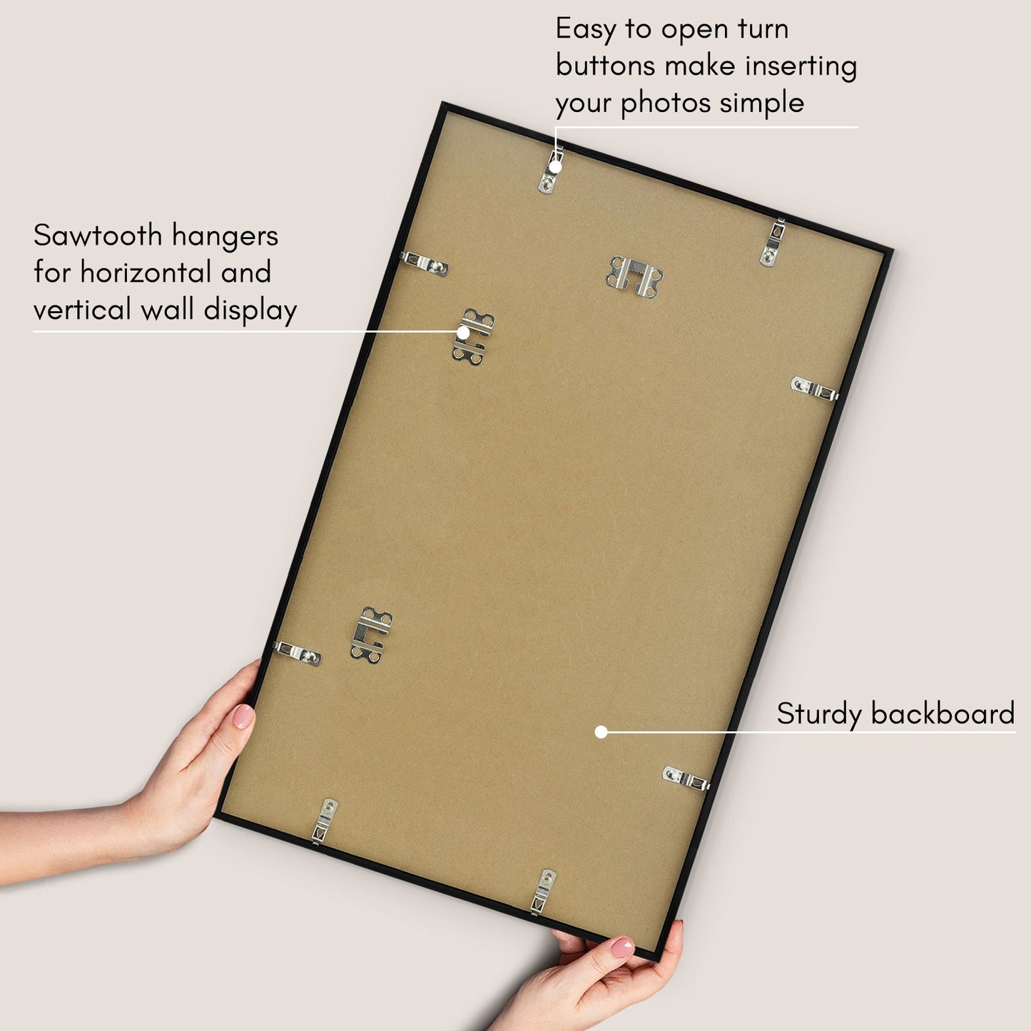 Modern Gallery Poster Frame without Mat, Black | Streamline Collection