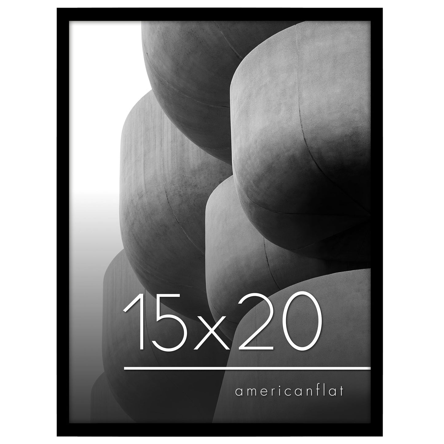 Modern Gallery Poster Frame without Mat, Black | Streamline Collection