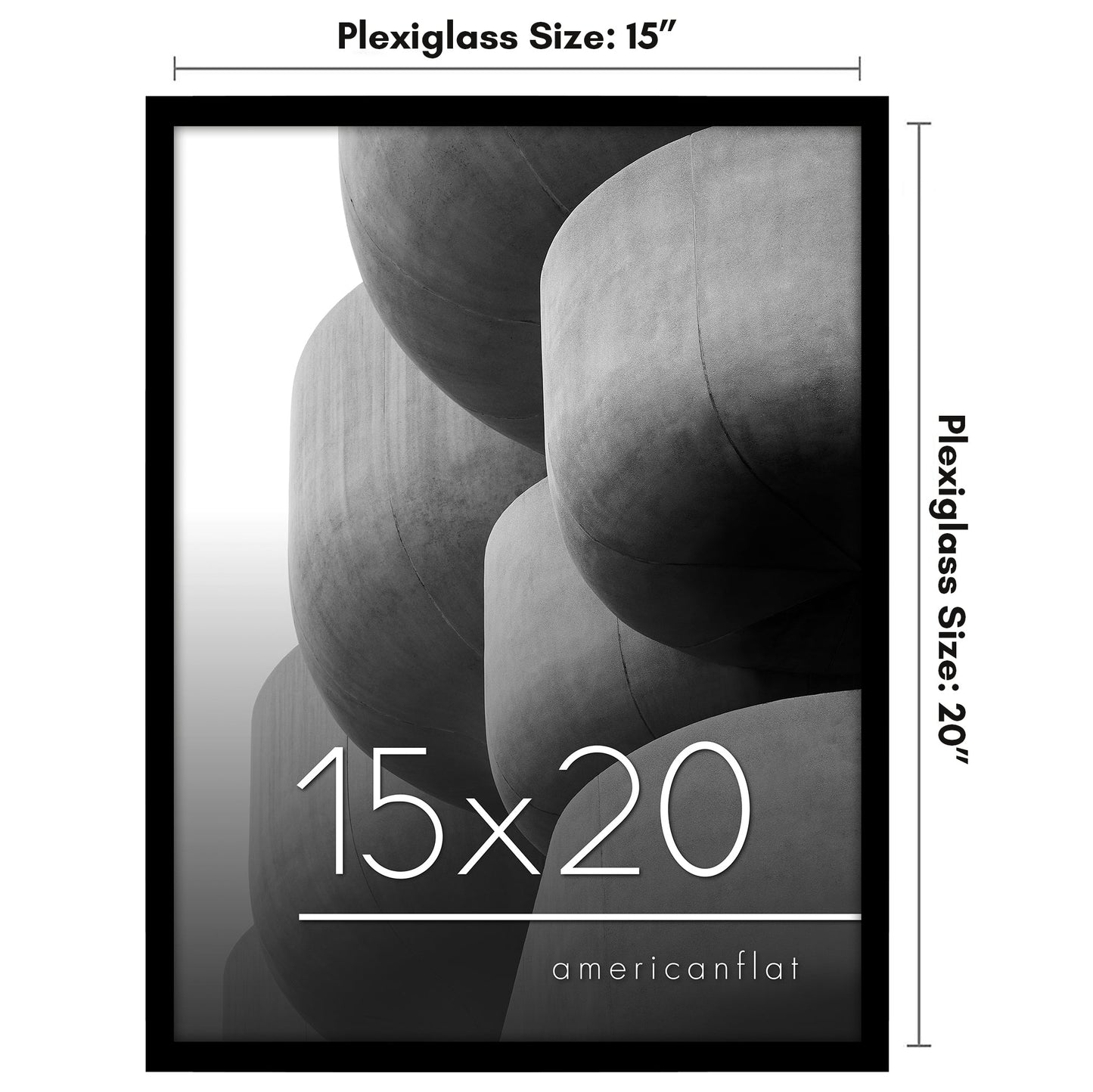 Modern Gallery Poster Frame without Mat, Black | Streamline Collection