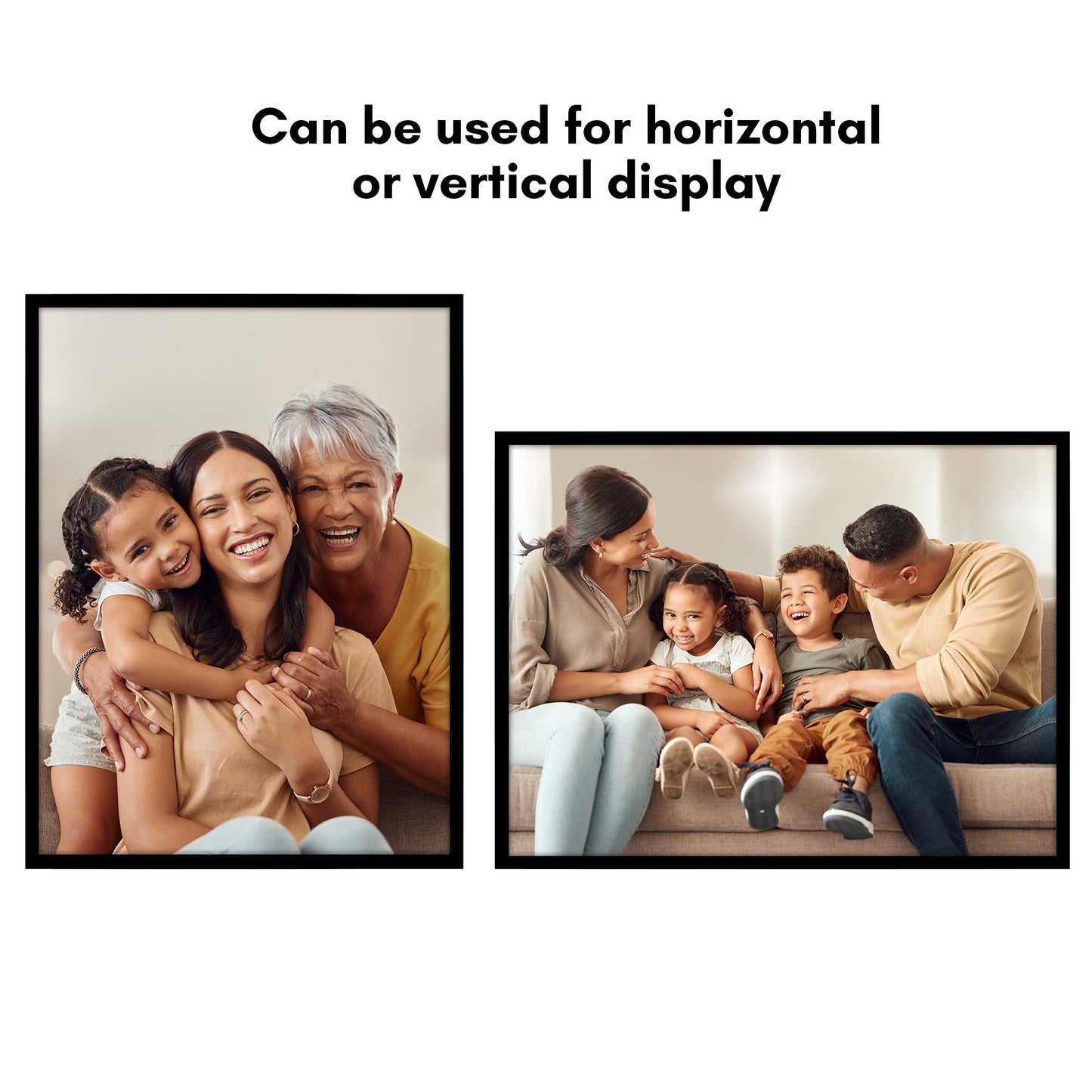 Modern Gallery Poster Frame without Mat, Black | Streamline Collection