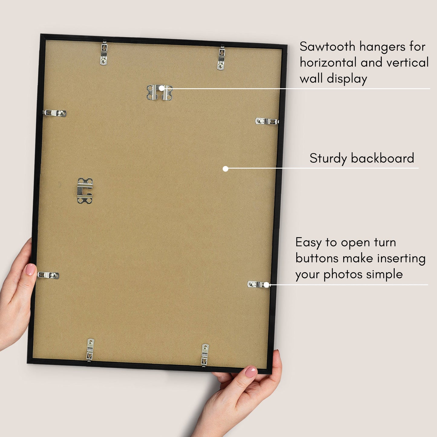 Modern Gallery Poster Frame without Mat, Black | Streamline Collection