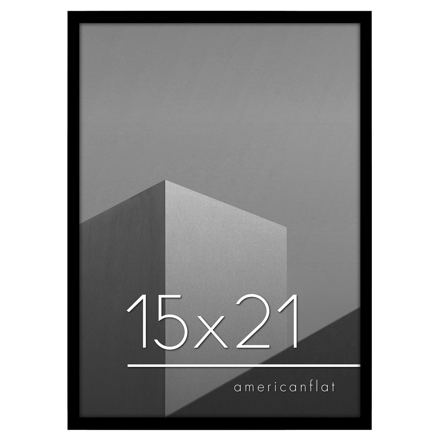Modern Gallery Poster Frame without Mat, Black | Streamline Collection