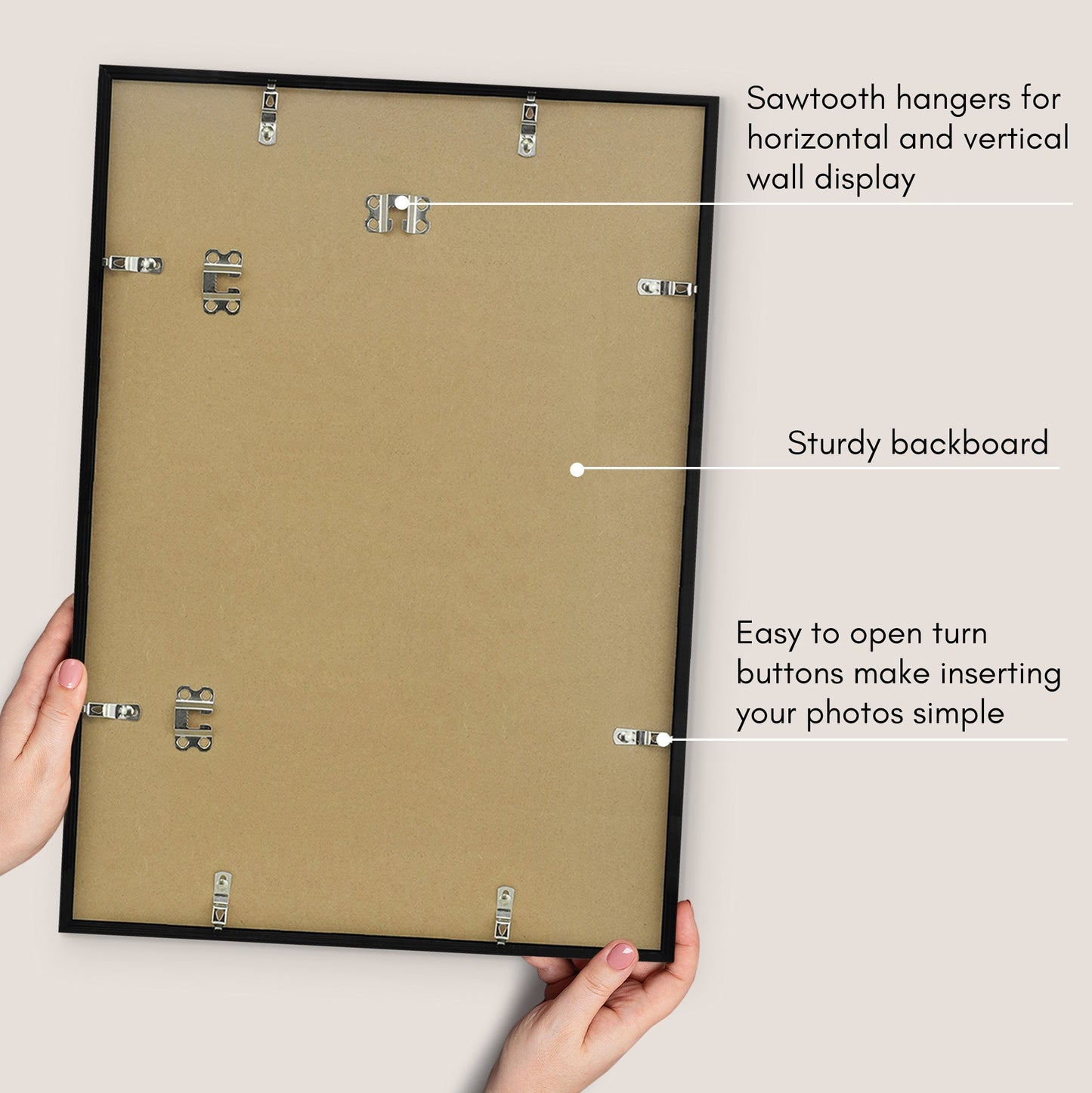 Modern Gallery Poster Frame without Mat, Black | Streamline Collection
